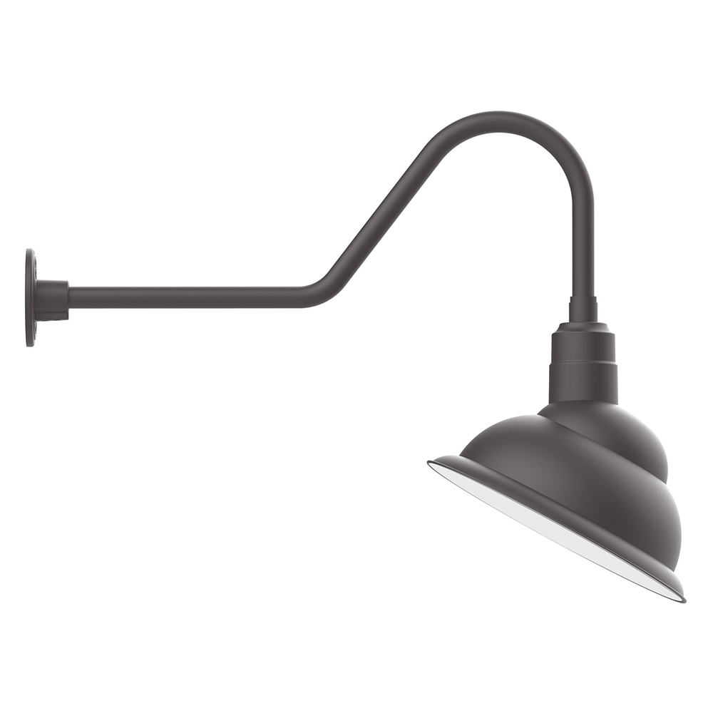 14&#34; Emblem shade gooseneck wall mount, Bronze Matte