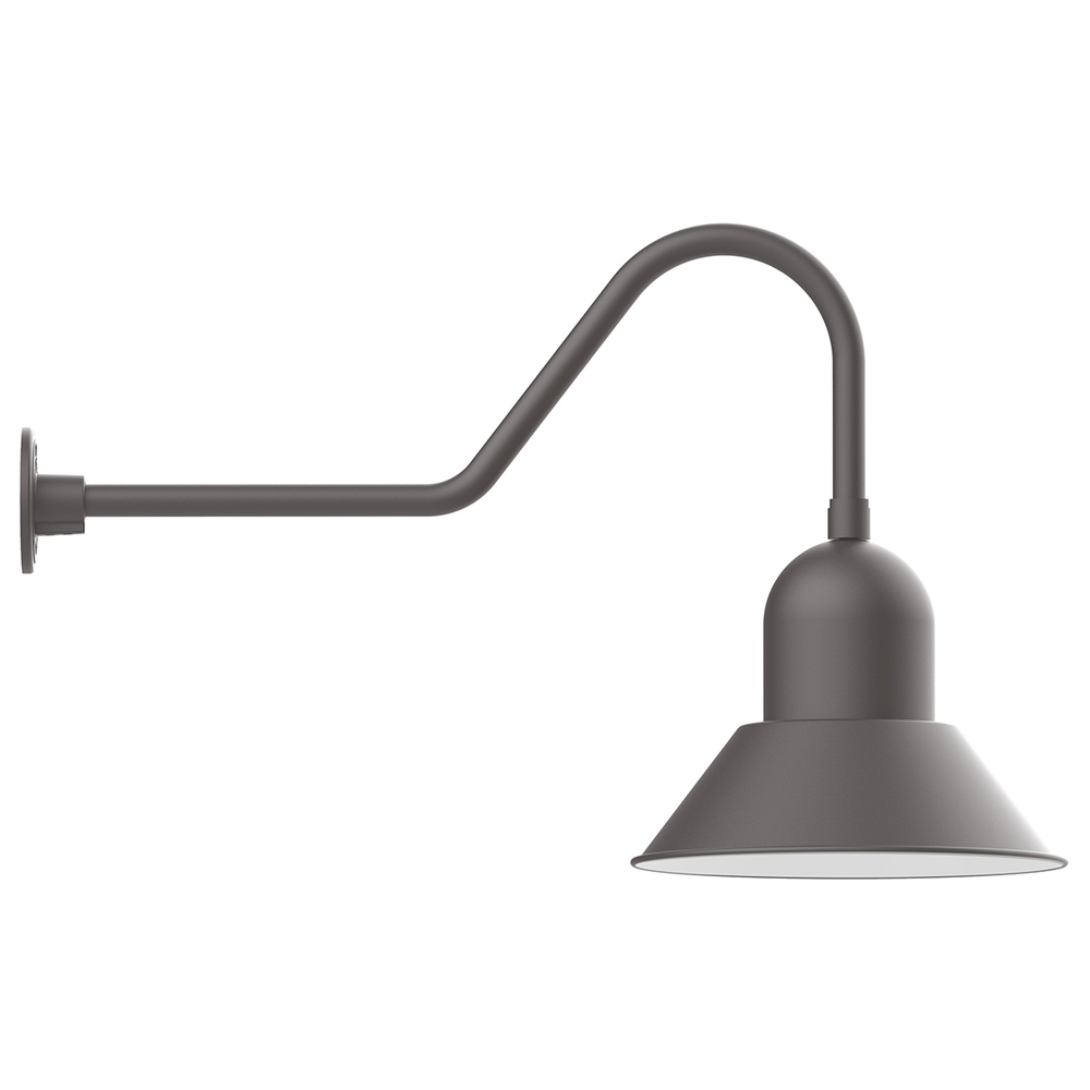 14&#34; Prima shade, gooseneck wall mount, Bronze Matte