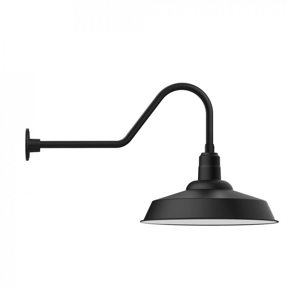 20&#34; Warehouse shade, LED Gooseneck Wall mount, Black