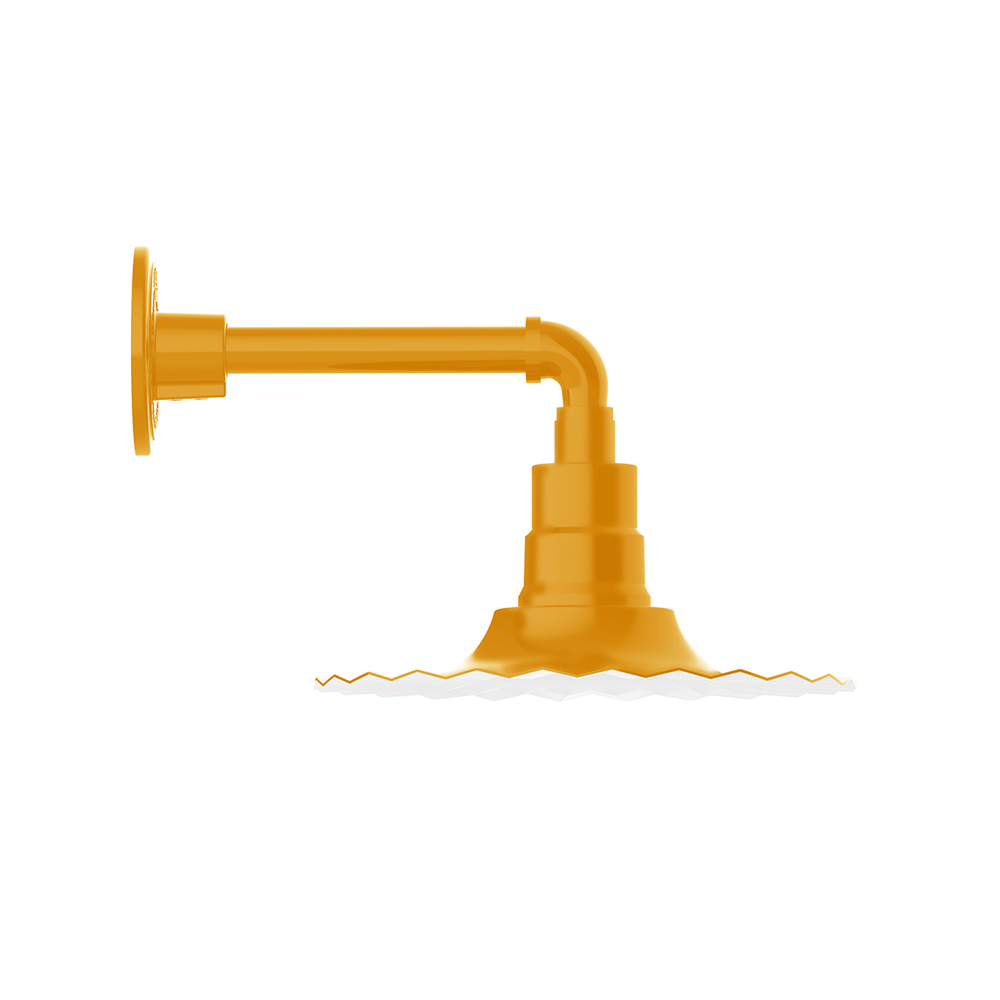 12&#34; Radial shade, Straight Arm wall mount, Bright Yellow