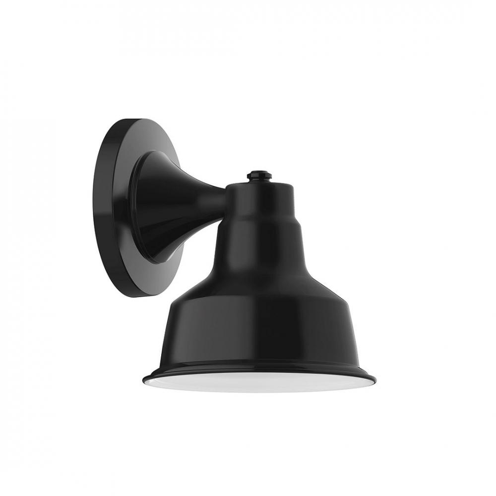 8&#34; Warehouse shade, wall mount sconce, Black