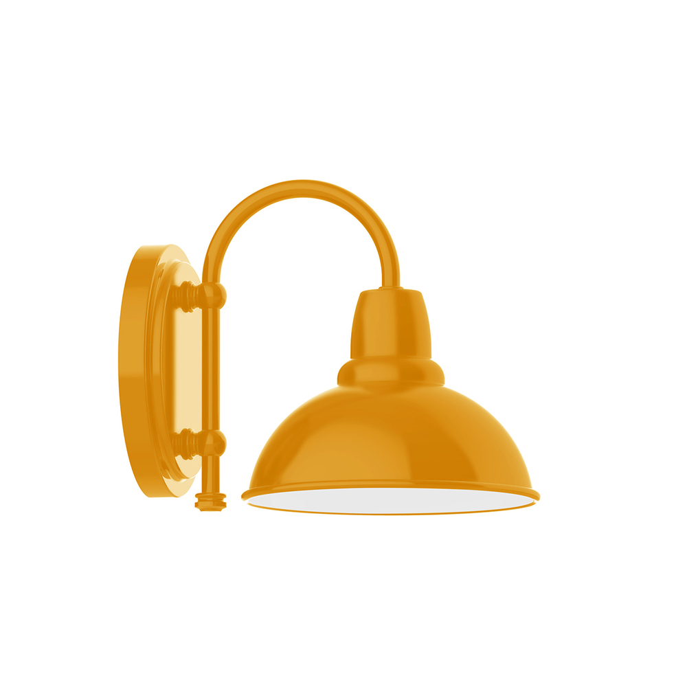 8&#34; Cafe shade, wall mount sconce, Bright Yellow