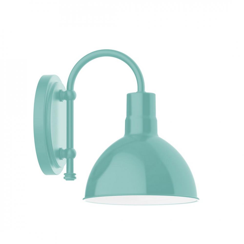 8&#34; Deep Bowl shade, wall mount sconce, Sea Green