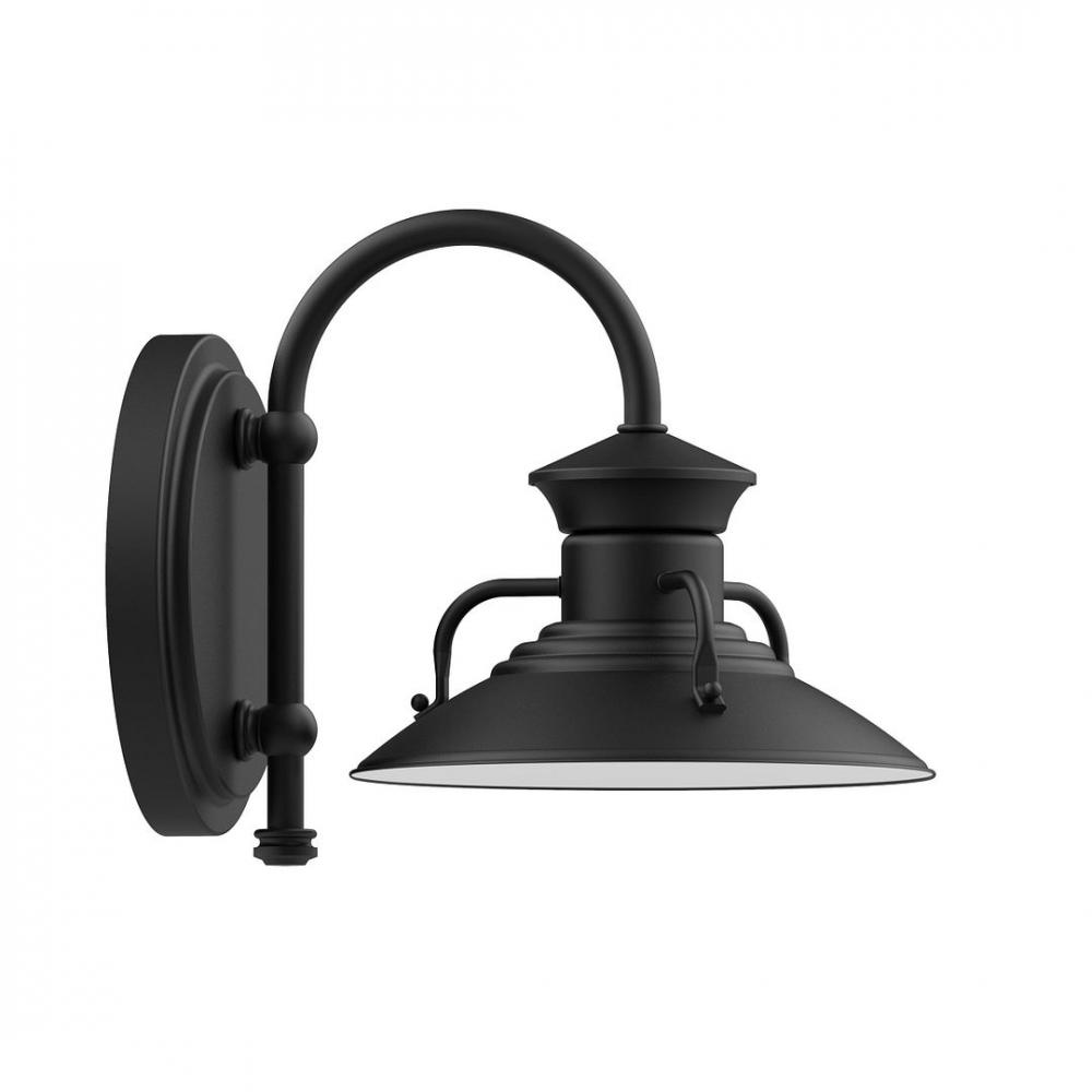 8&#34; Homestead shade, wall mount sconce, Black