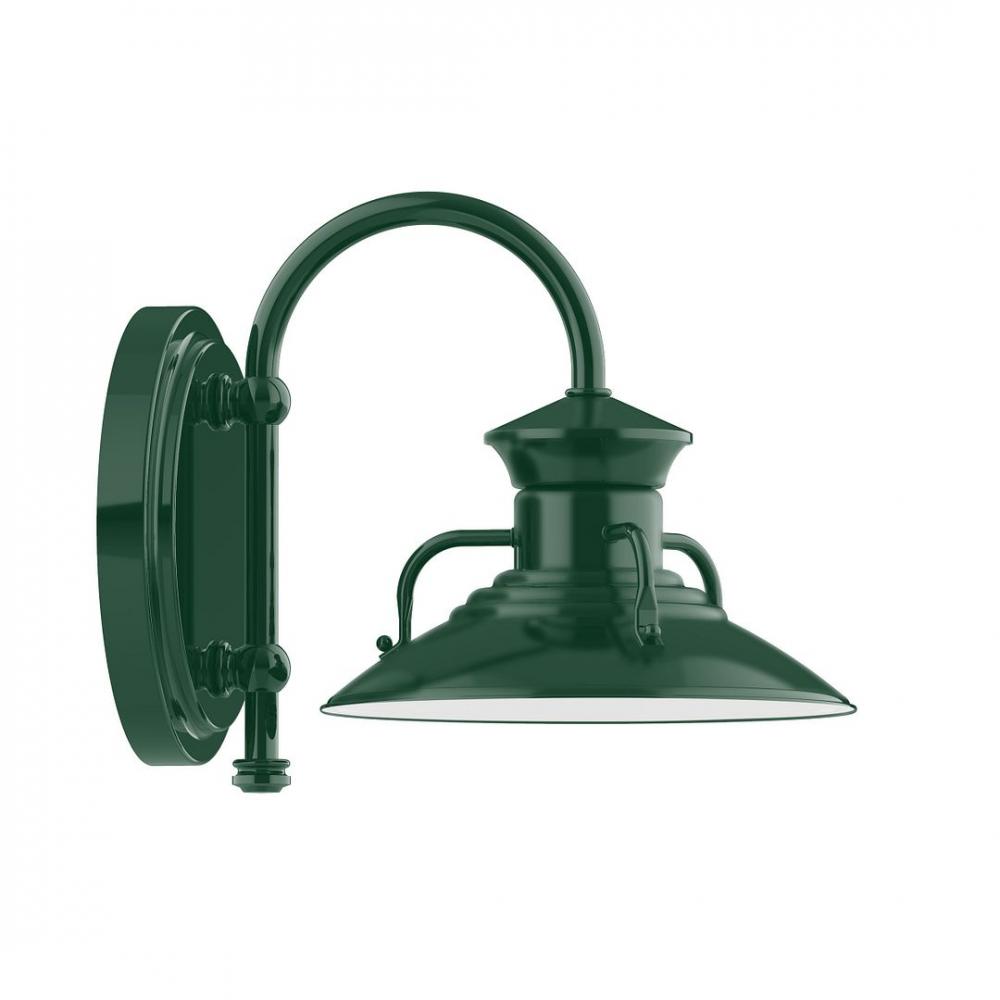 8&#34; Homestead shade, wall mount sconce, Forest Green