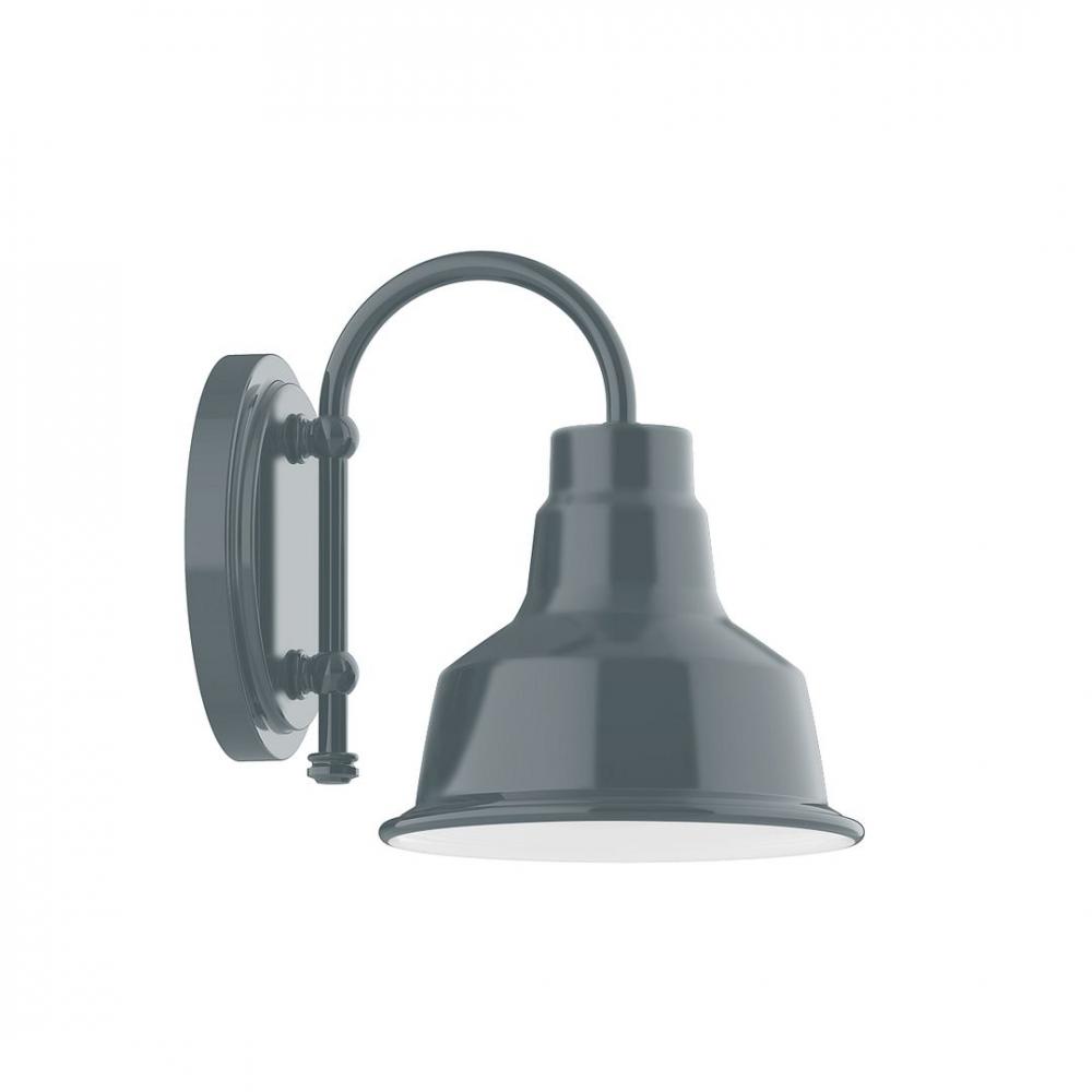 8&#34; Warehouse shade, wall mount sconce, Slate Gray