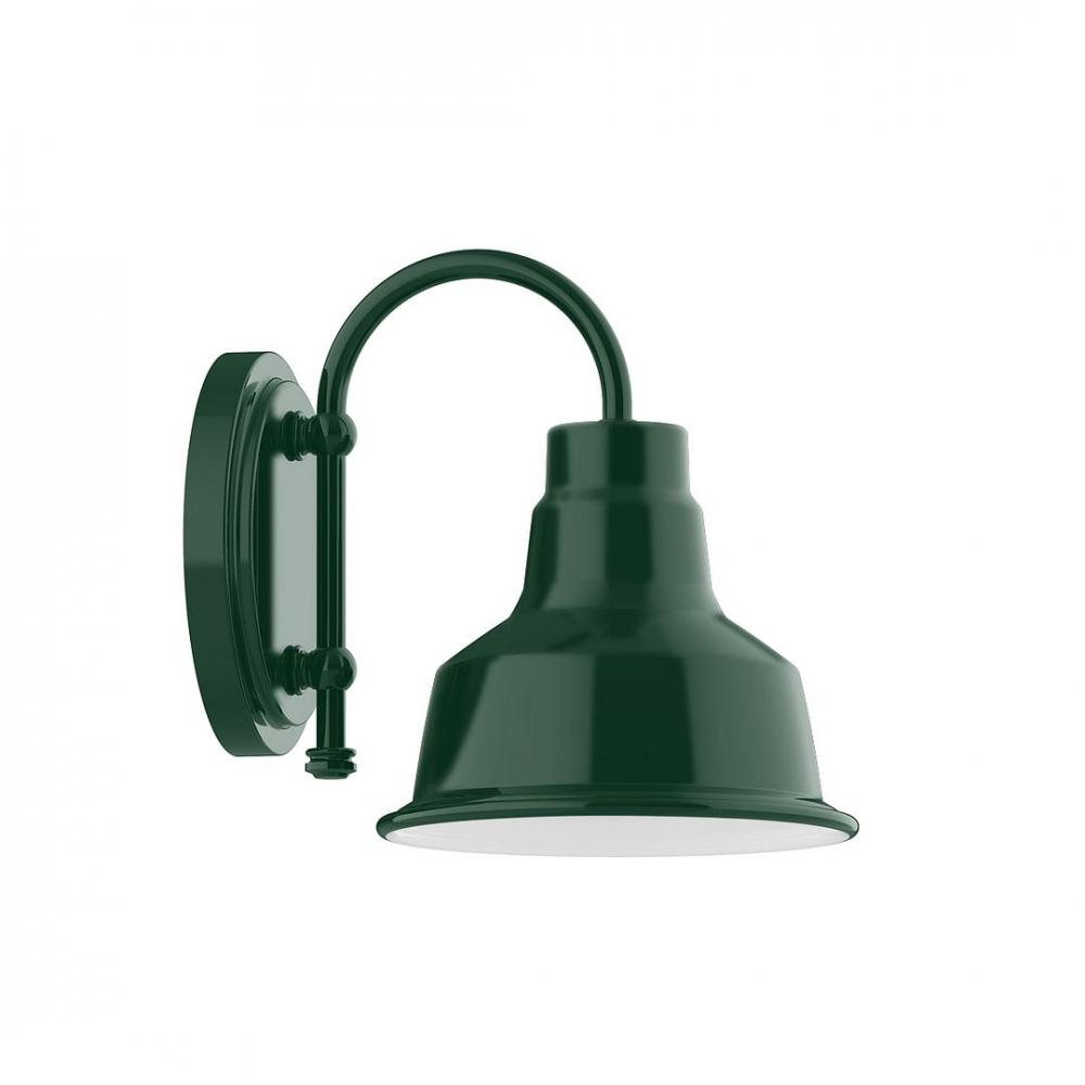 8&#34; Warehouse shade, wall mount sconce, Forest Green