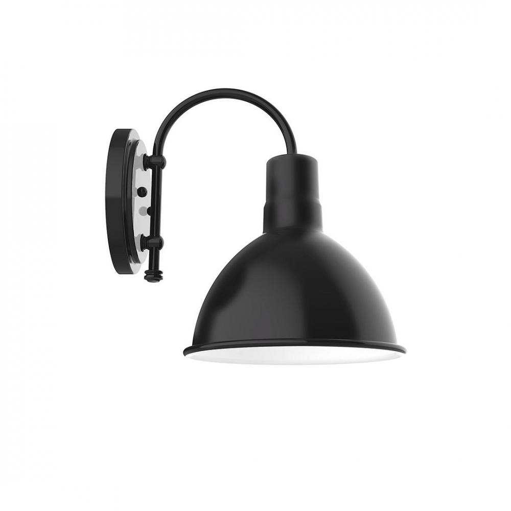 10&#34; Deep Bowl shade, wall mount sconce, Black