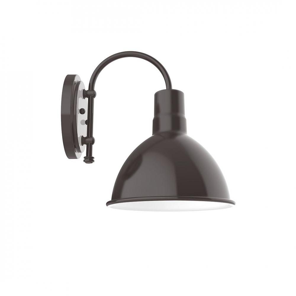 10&#34; Deep Bowl shade, wall mount sconce with Frosted Glass and guard, Architectural Bronze