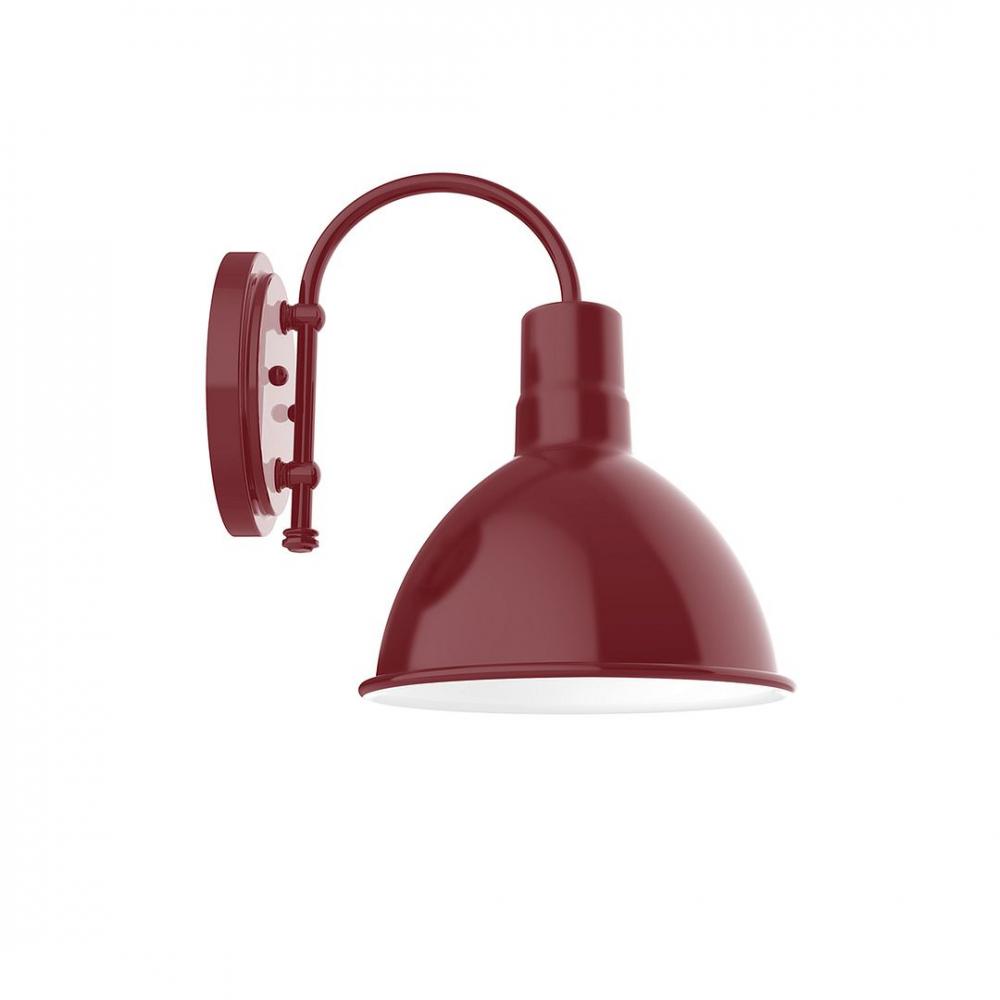 10&#34; Deep Bowl shade, wall mount sconce, Barn Red