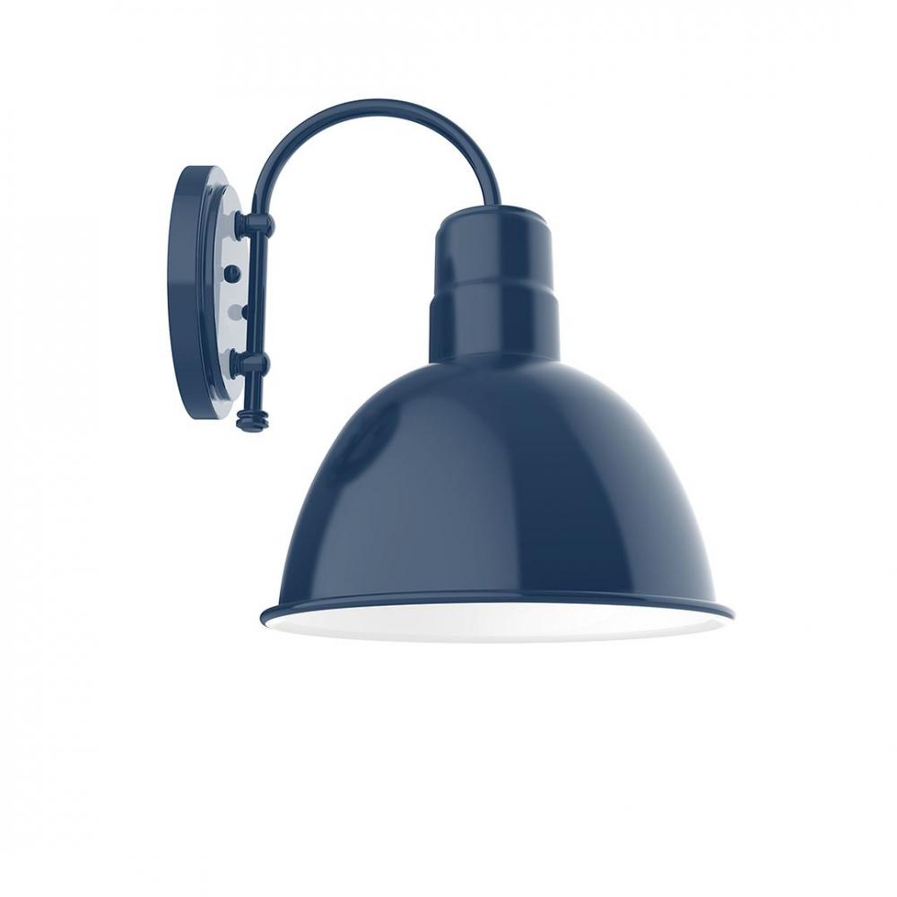 12&#34; Deep Bowl shade wall mount sconce with wire grill, Navy