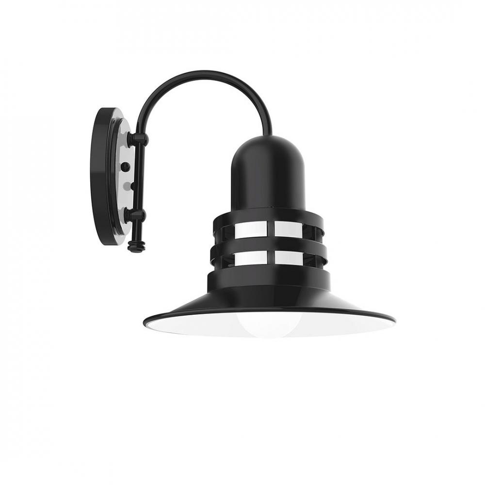 12&#34; Atomic shade, wall mount sconce, Black