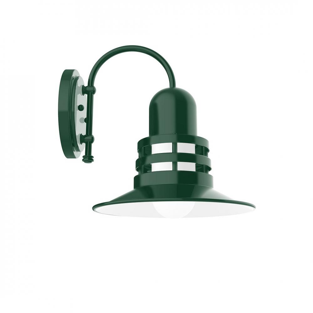 12&#34; Atomic shade, wall mount sconce, Forest Green