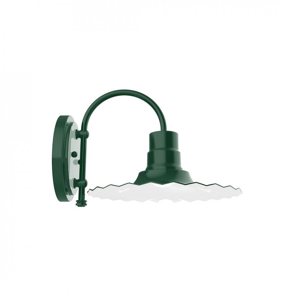 12&#34; Radial shade, wall mount sconce, Forest Green