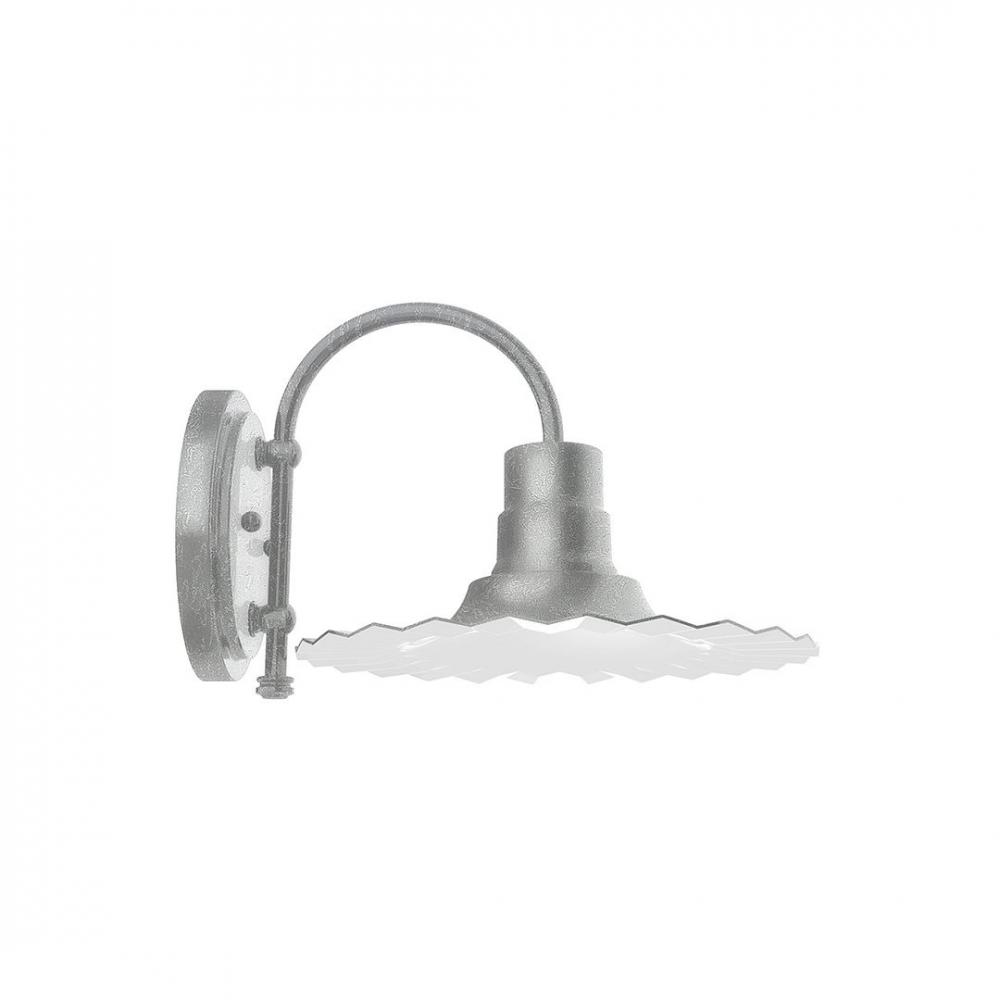 12&#34; Radial shade, wall mount sconce, Painted Galvanized