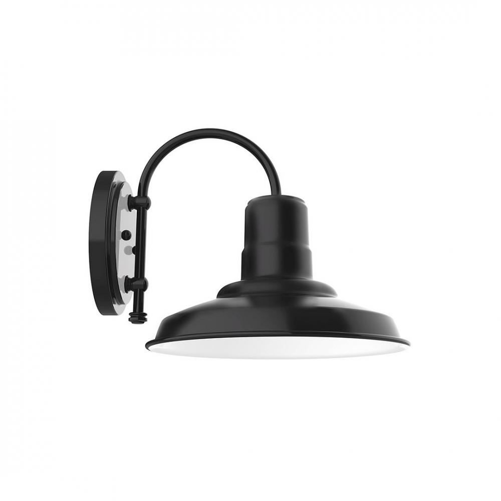 12&#34; Warehouse shade, wall mount sconce, Black