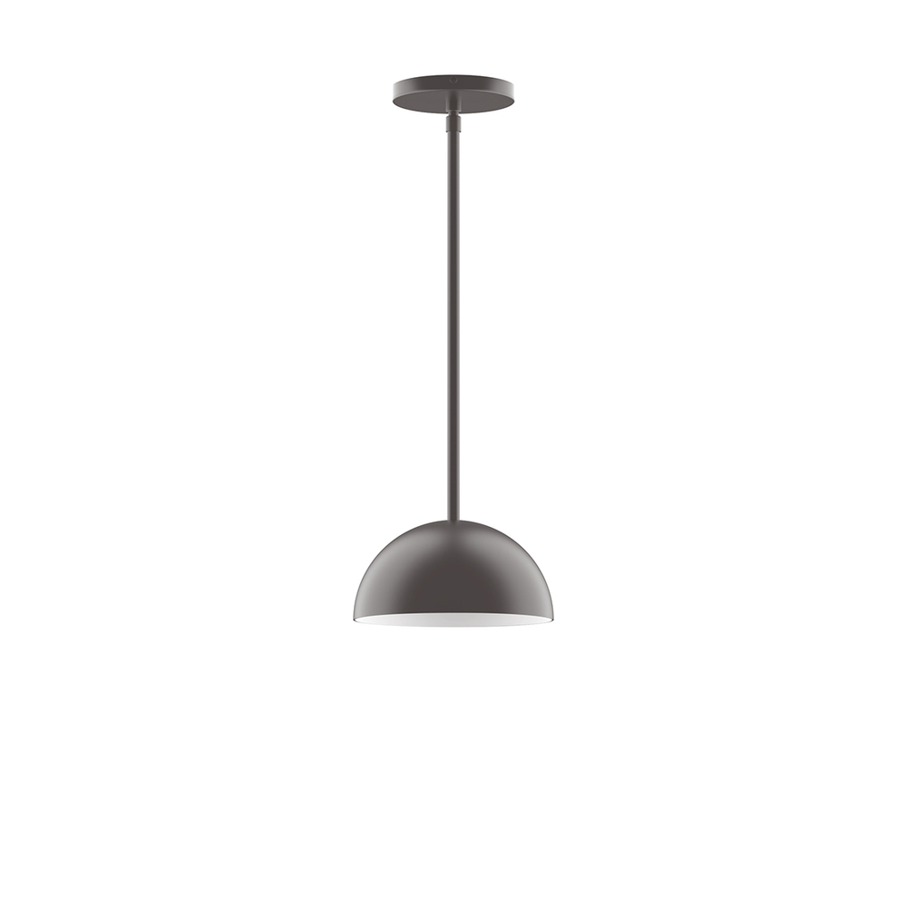 8&#34; Arcade Stem Hung Pendant, Bronze Matte