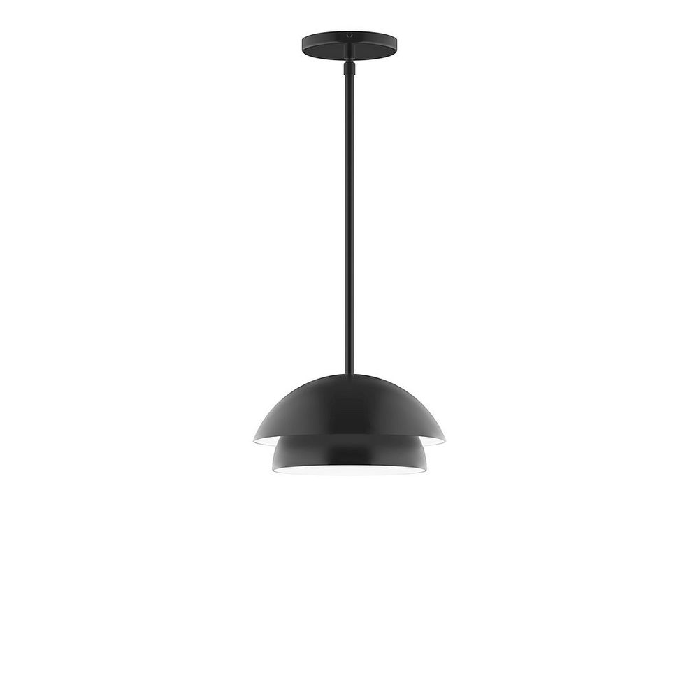 10&#34; Nest LED Stem Hung Pendant, Black