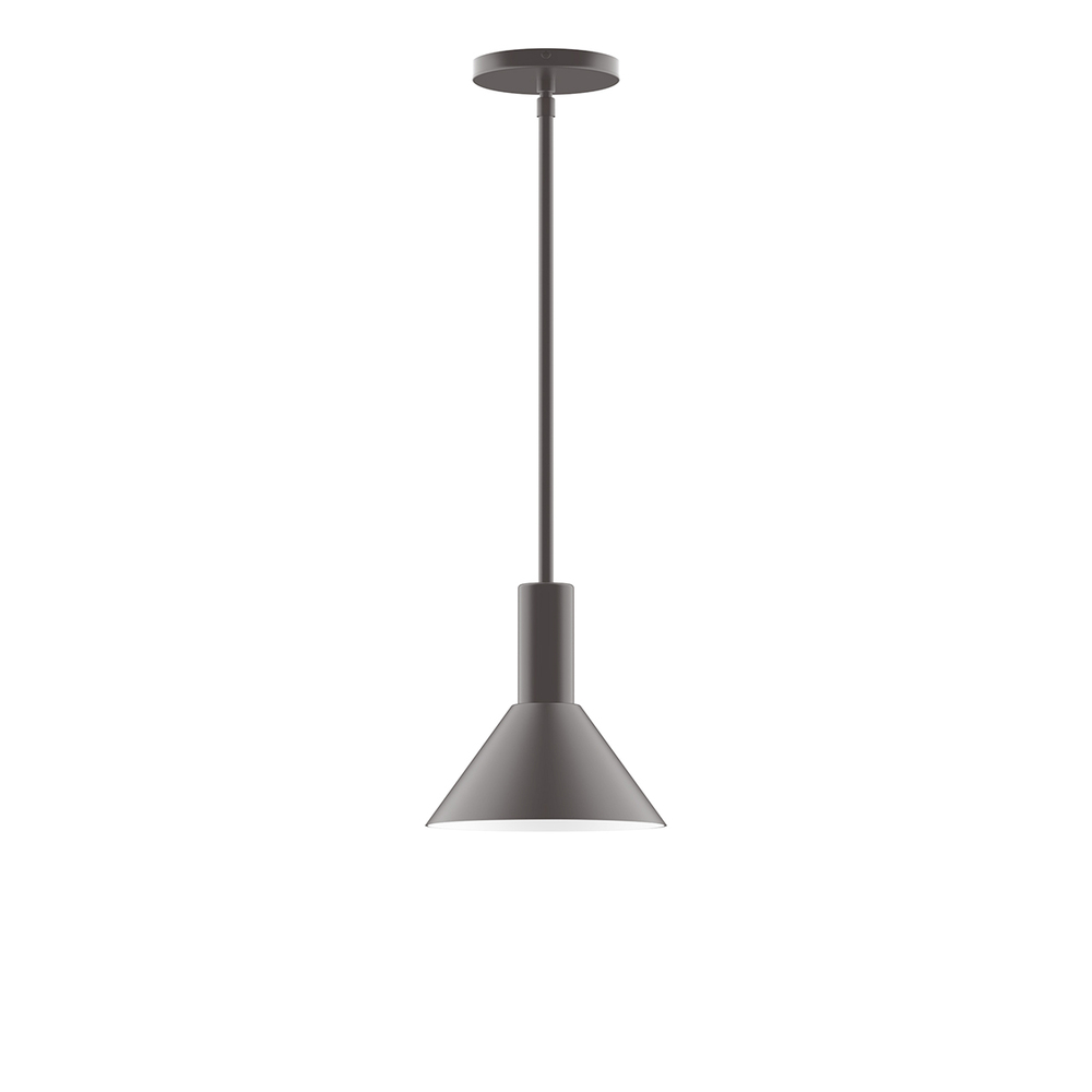 8&#34; Chase Stem Hung Pendant, Bronze Matte
