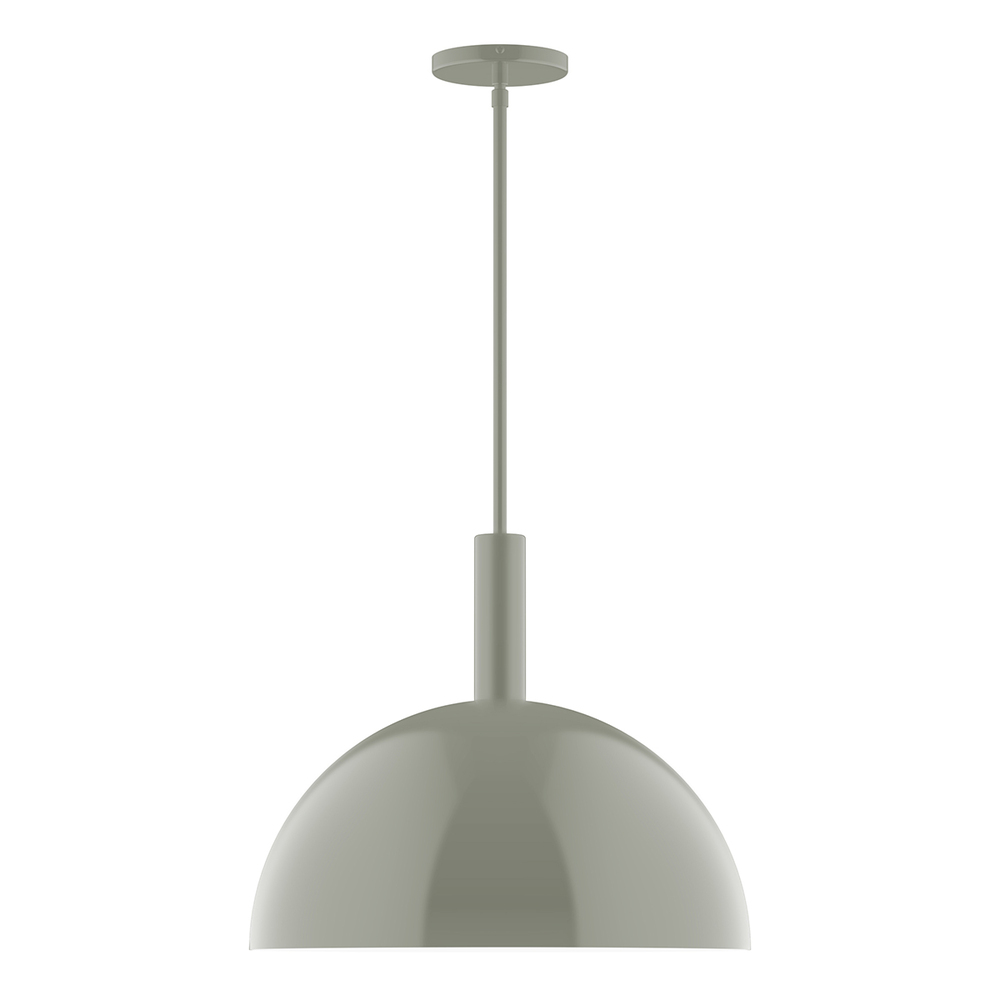 18&#34; Ray Stem Hung Pendant, Moss Green