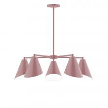 Montclair Light Works CHC415-20-L10 - 5-Light J-Series Chandelier, Mauve