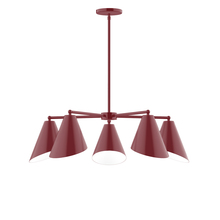 Montclair Light Works CHC415-55 - 5-Light Jasmine Chandelier, Barn Red