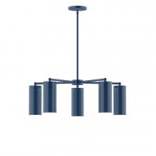 Montclair Light Works CHC418-50-L10 - 5-Light J-Series Chandelier, Navy