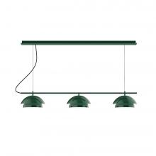 Montclair Light Works CHE431-48-L12 - 2-Light Linear Axis LED Chandelier, Sea Green