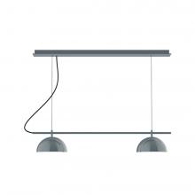 Montclair Light Works CHDX445-40-L12 - 3-Light Linear Axis LED Chandelier, Slate Gray