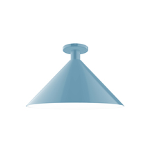 Montclair Light Works FMDX467-54 - 18" Chase Flush Mount, Light Blue