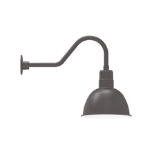 Montclair Light Works GNB116-57 - 12" Deep Bowl shade, gooseneck wall mount, Bronze Matte