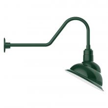 Montclair Light Works GNC122-42-L13 - 14" Emblem shade LED Gooseneck Wall mount, Forest Green