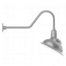 Montclair Light Works GNC122-49 - 14" Emblem shade gooseneck wall mount, Painted Galvanized