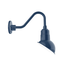 Montclair Light Works GNV119-50 - 7" Emblem shade gooseneck wall mount, Navy