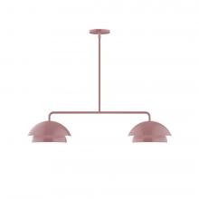 Montclair Light Works MSGX445-20-L12 - 2-Light Axis LED Linear Pendant, Mauve