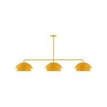 Montclair Light Works MSNX445-21-L12 - 3-Light Axis LED Linear Pendant, Bright Yellow