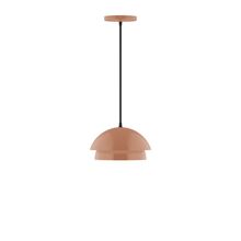 Montclair Light Works PEBX445-19-C21-L10 - 10" Nest LED Pendant, white cord with canopy, Terracotta