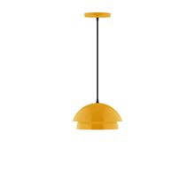 Montclair Light Works PEBX445-21-C21-L10 - 10" Nest LED Pendant, white cord with canopy, Bright Yellow