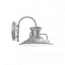 Montclair Light Works SCC142-49-G05 - 12" Homestead shade, wall mount sconce with clear glass and guard, Painted Galvanized