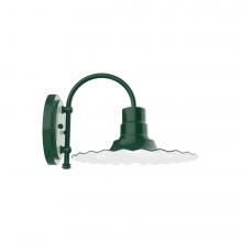 Montclair Light Works SCC158-42 - 12" Radial shade, wall mount sconce, Forest Green