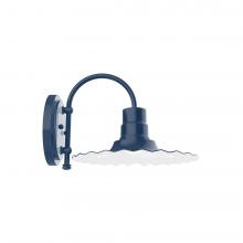 Montclair Light Works SCC158-50-G06 - 12" Radial shade, wall mount sconce with Frosted Glass and guard, Navy