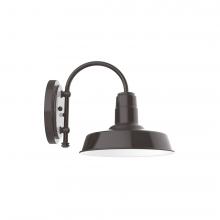 Montclair Light Works SCC181-51-W10 - 10" Warehouse shade wall mount sconce with wire grill, Architectural Bronze