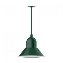 Montclair Light Works STA124-42 - 14" Prima, stem mount with canopy, Forest Green