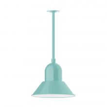 Montclair Light Works STA124-48-L13 - 14" Prima, stem mount with canopy, Sea Green