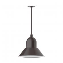Montclair Light Works STA124-51 - 14" Prima, stem mount with canopy, Architectural Bronze