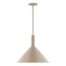 Montclair Light Works STGX467-18 - 18" Chase Stem Hung Pendant, Clay