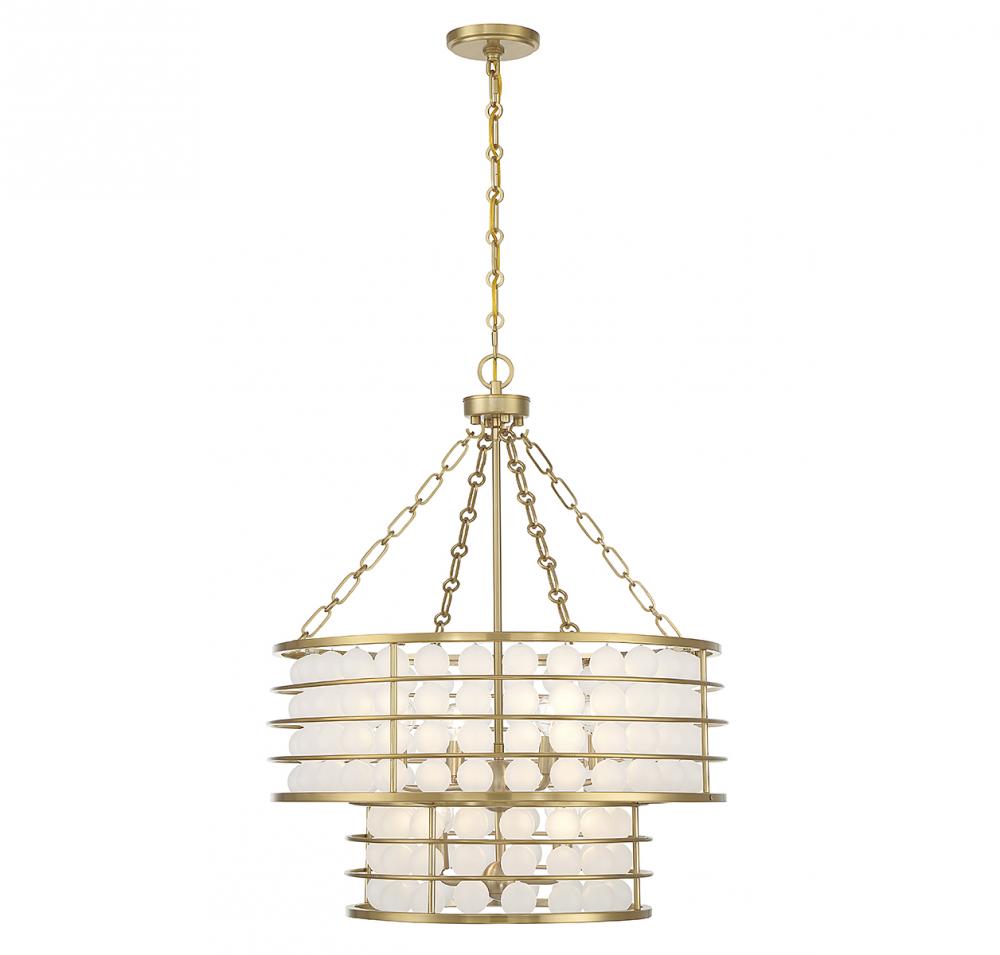 Byron 6-Light Chandelier in Warm Brass