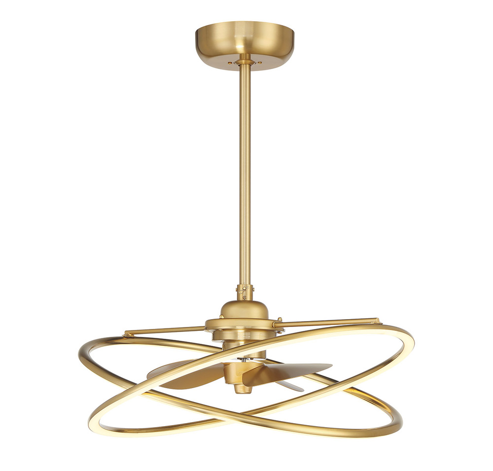 Dorado LED Fan D&#39;Lier in Warm Brass