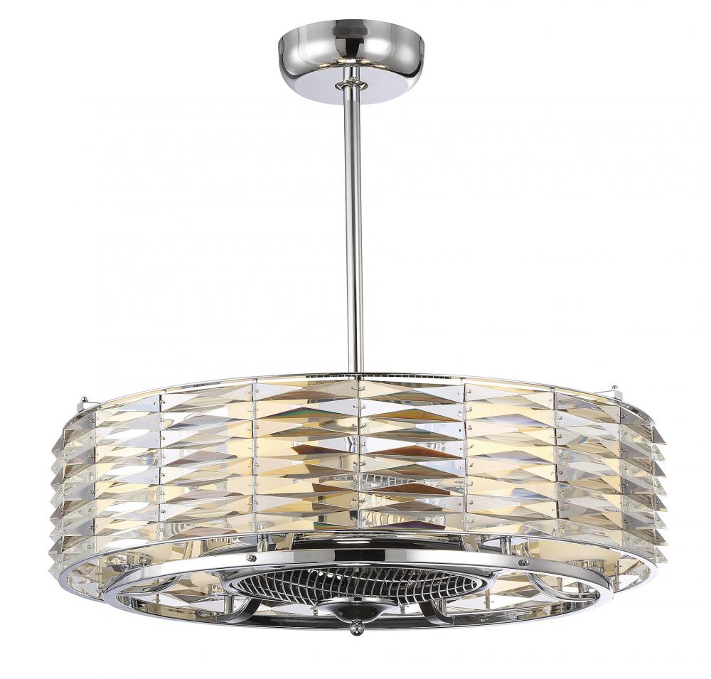 Taurus 6-Light Fan D&#39;Lier in Polished Chrome