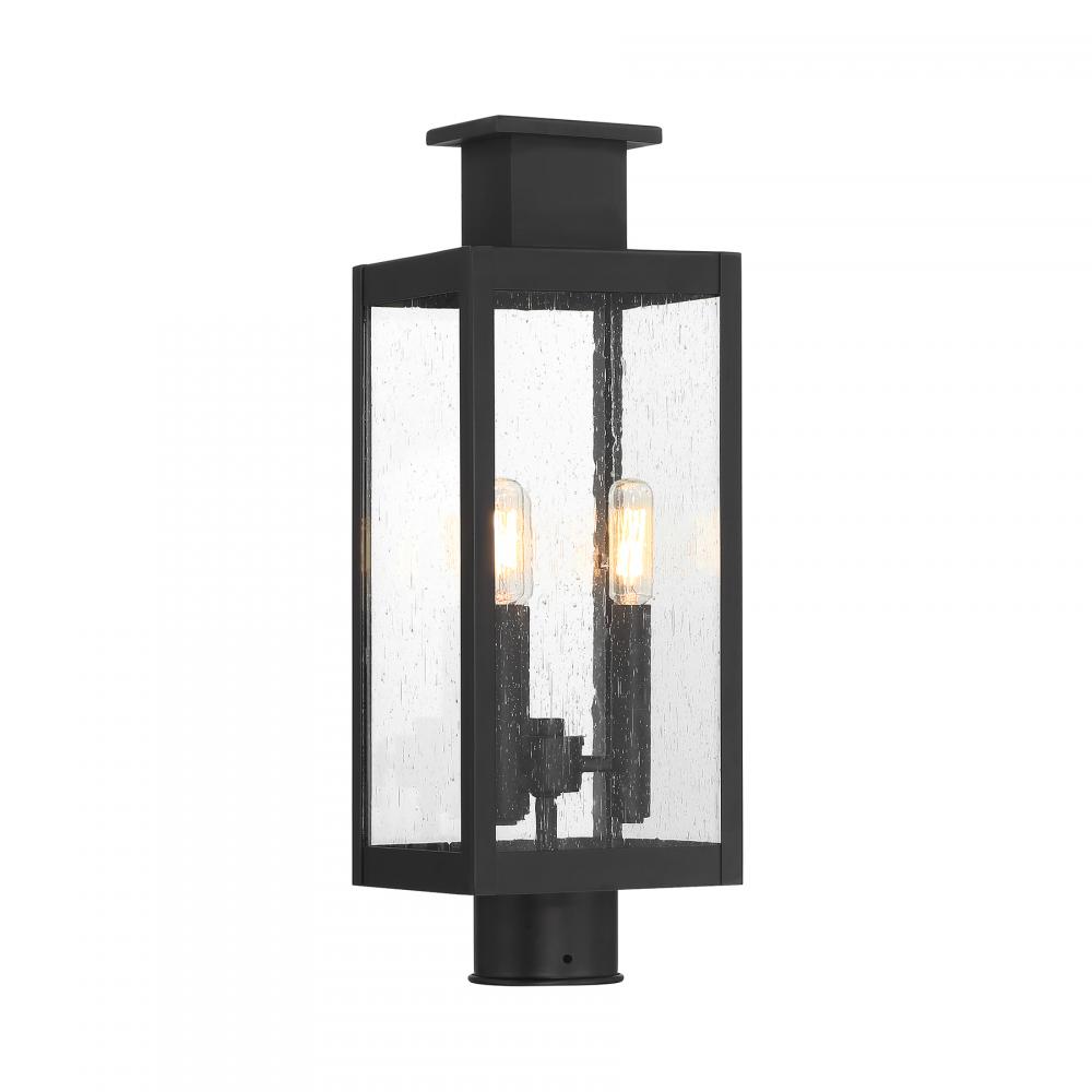 Ascott 3-Light Outdoor Post Lantern in Matte Black